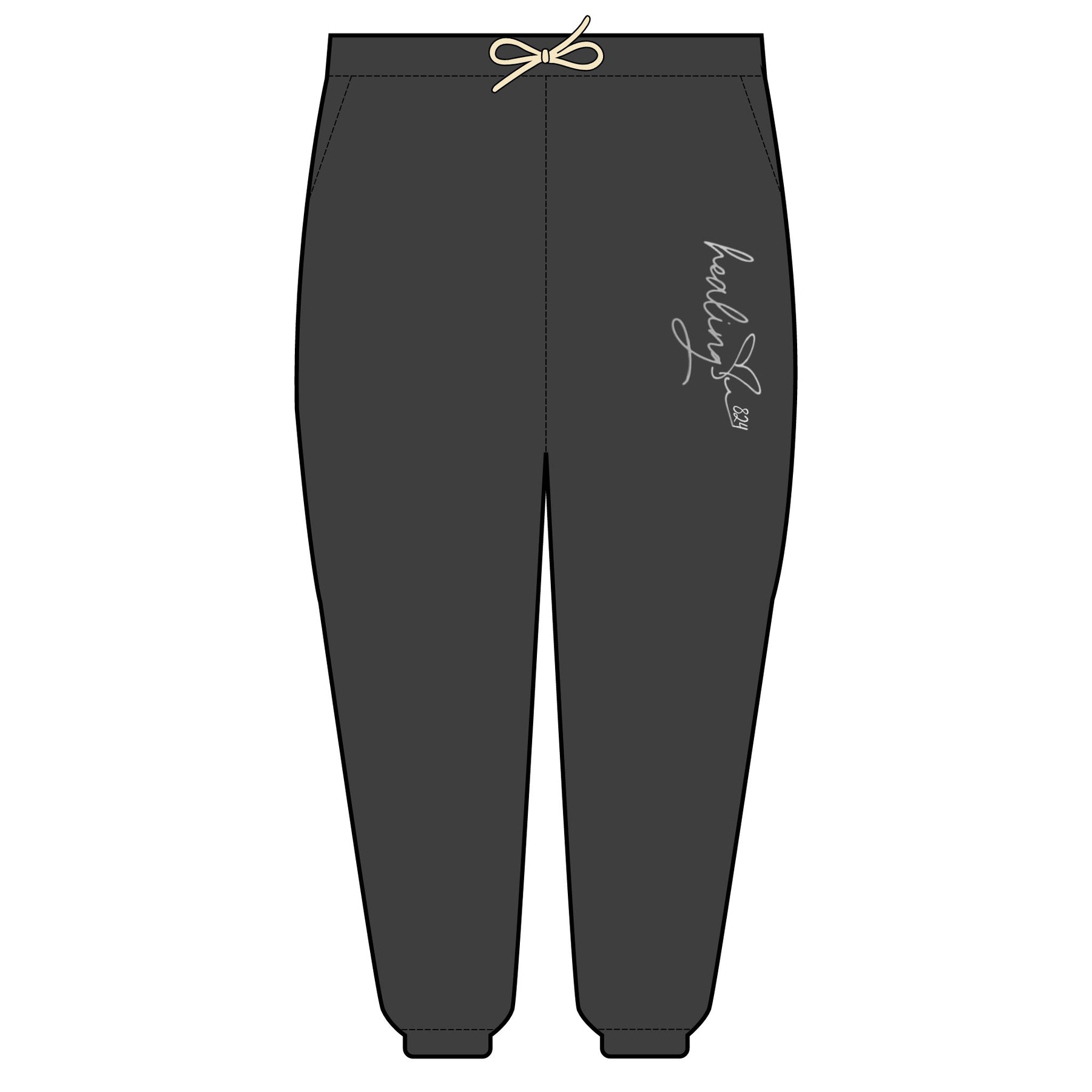 Lightweight Fleece Sweatpants (white